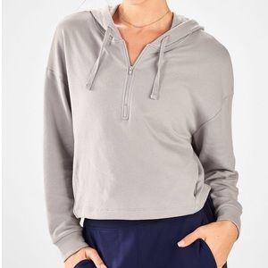 Fabletics Gray Quarter Zip Pullover
